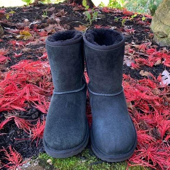 UGG Shoes - UGG Classic Black Suede Short